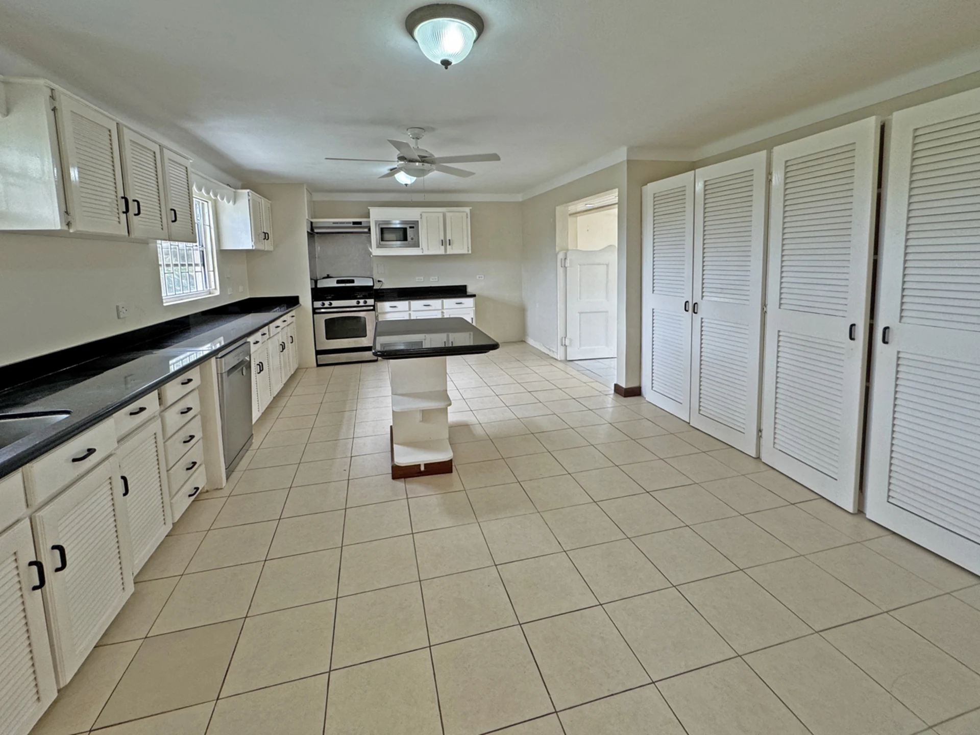 Large kitchen with a lot of storage