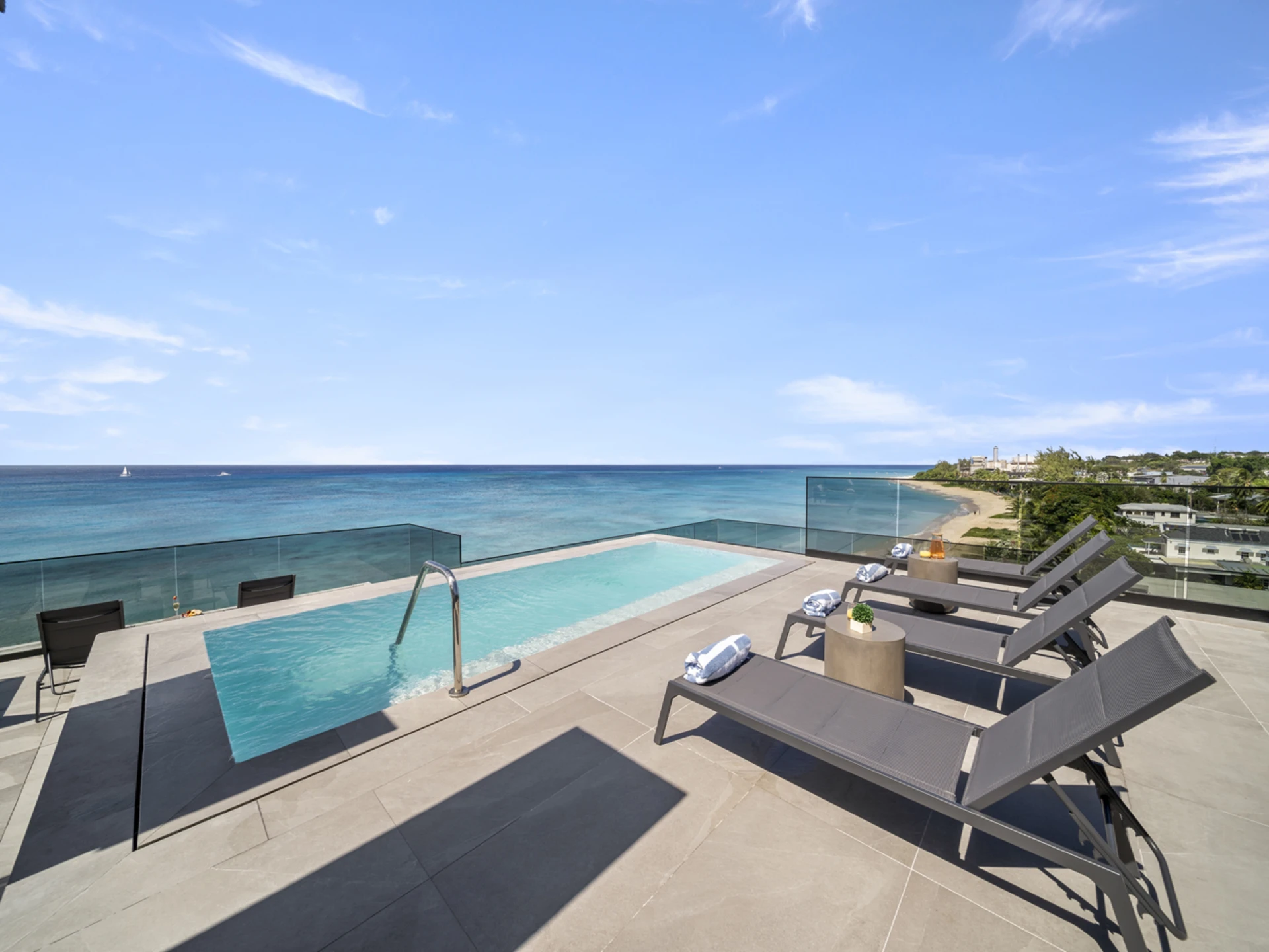 Rooftop pool with amazing sea views