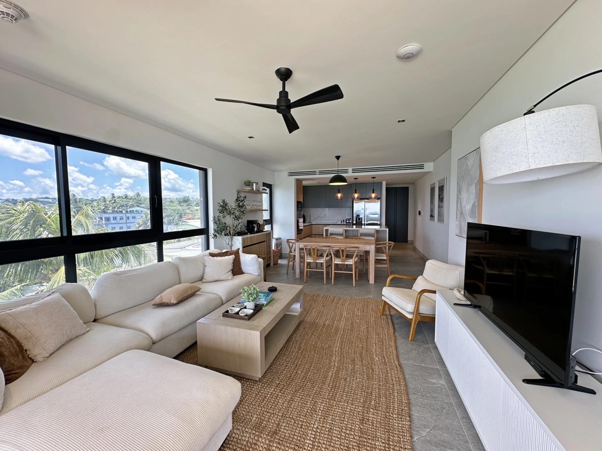 Open plan kitchen and living space