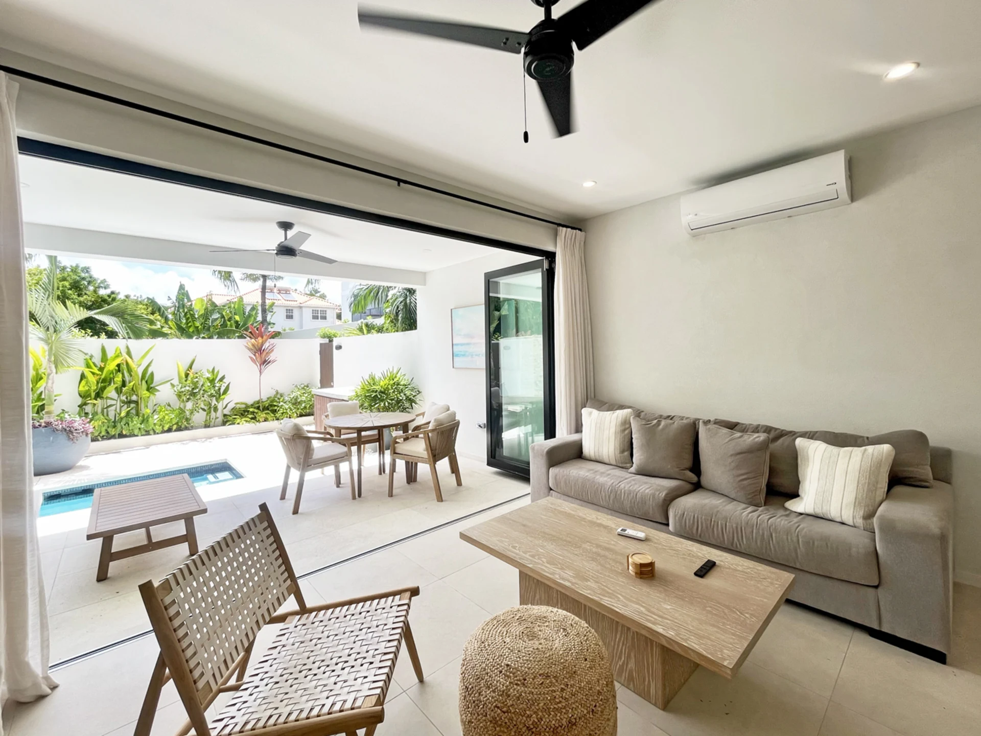 Modern furnishings throughout