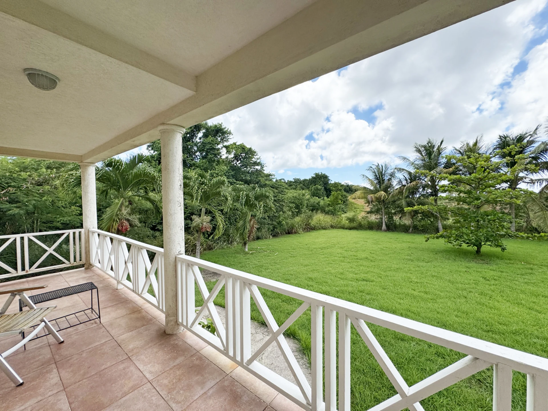 Patio with garden views