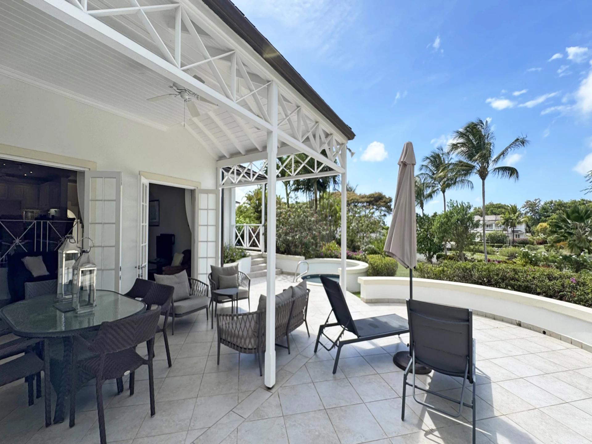 Spacious deck