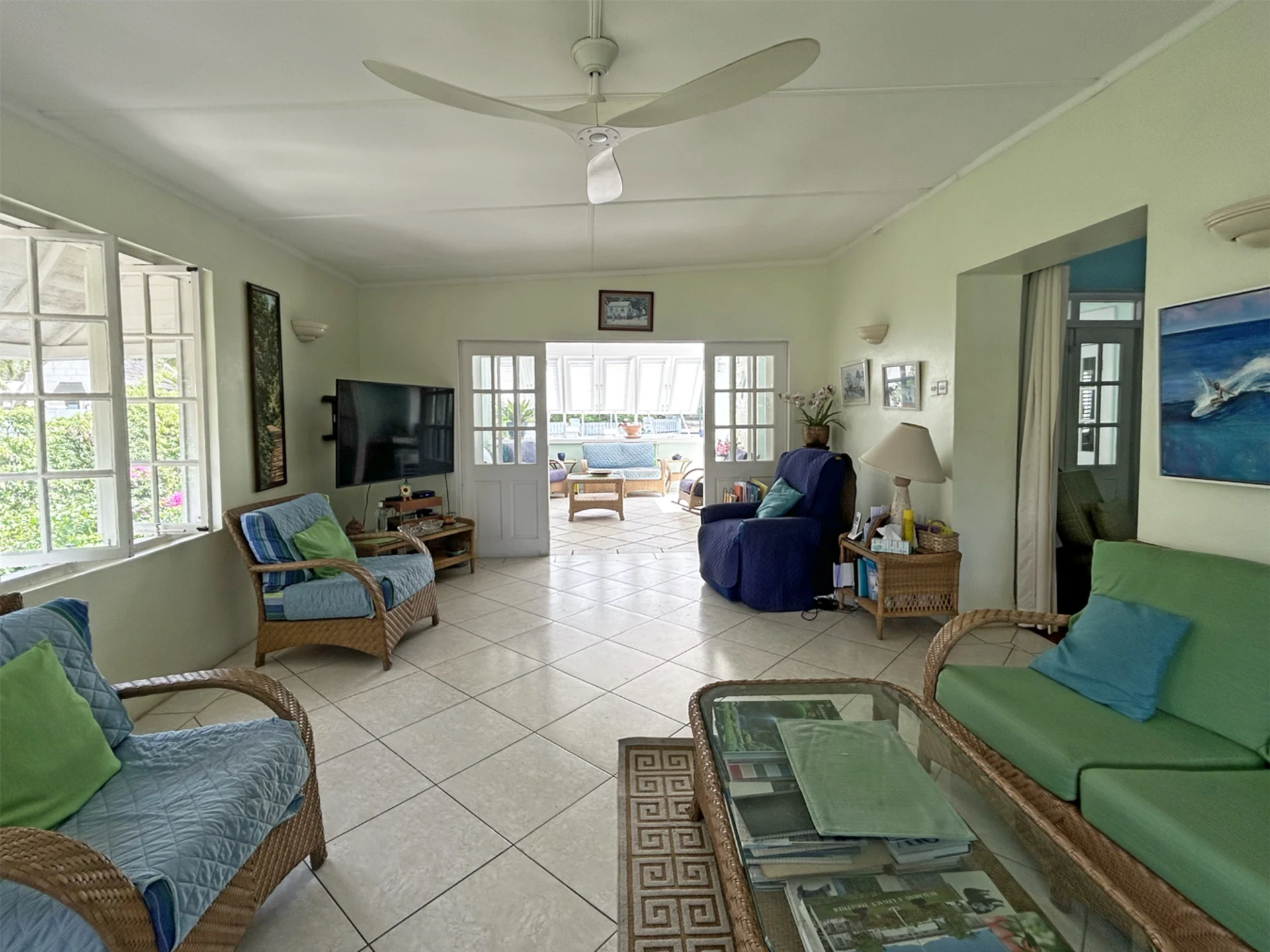 Upstairs - family room off main entrance with bar