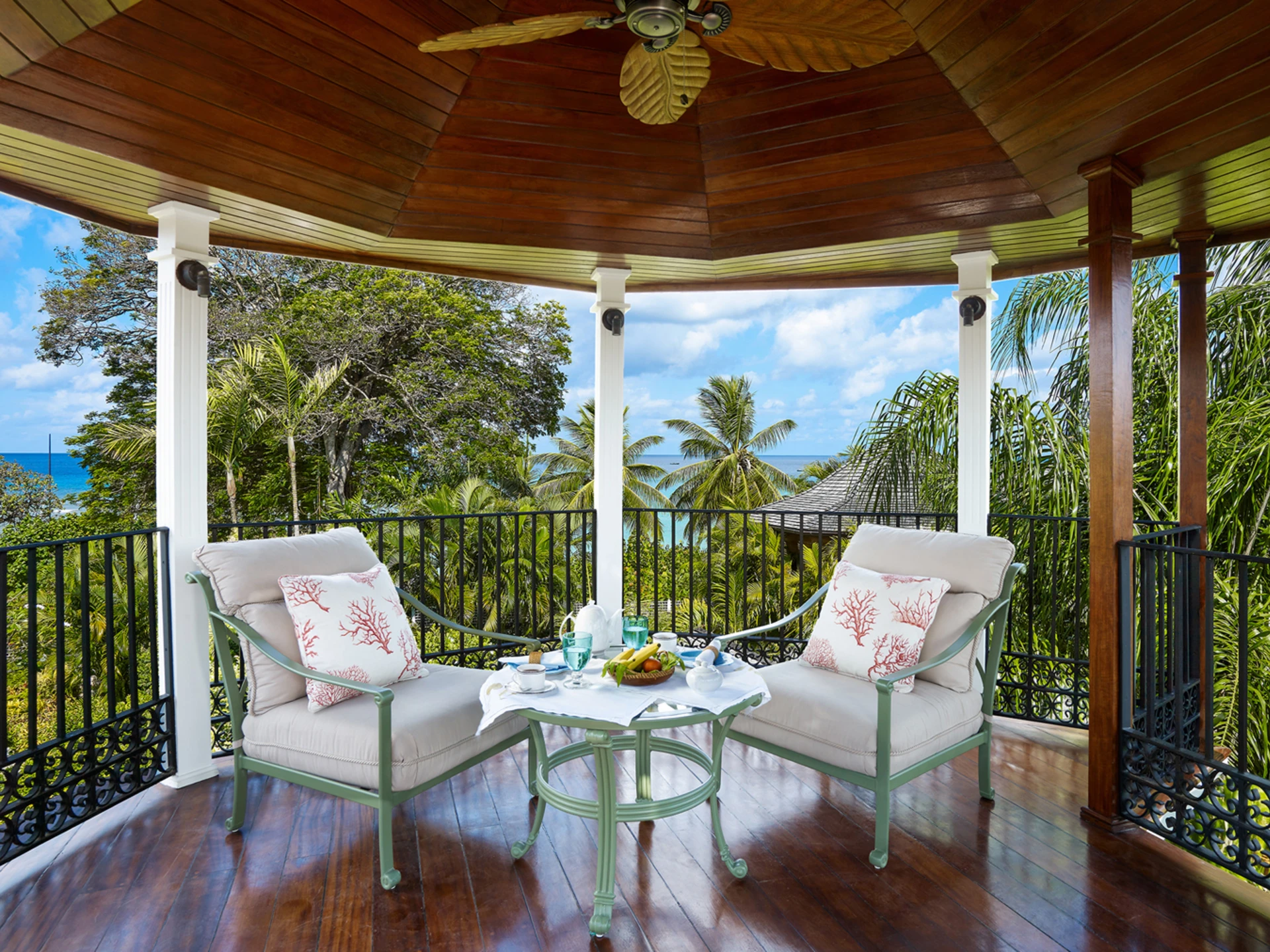 Gazebo with views of the Caribbean Sea