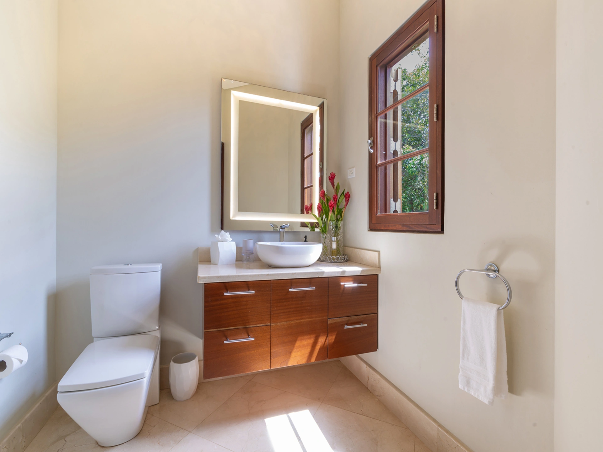 Powder Room On The Main Level