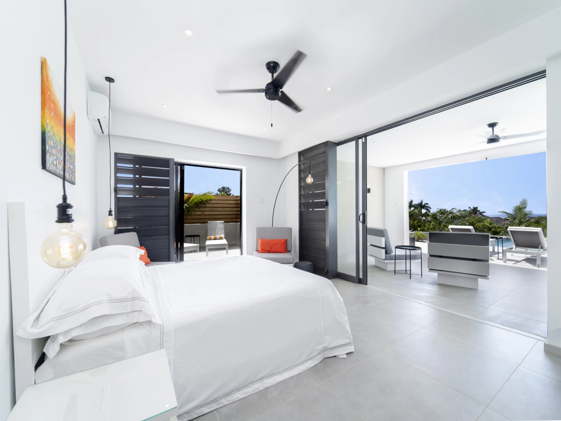 Spacious bedroom with private terrace