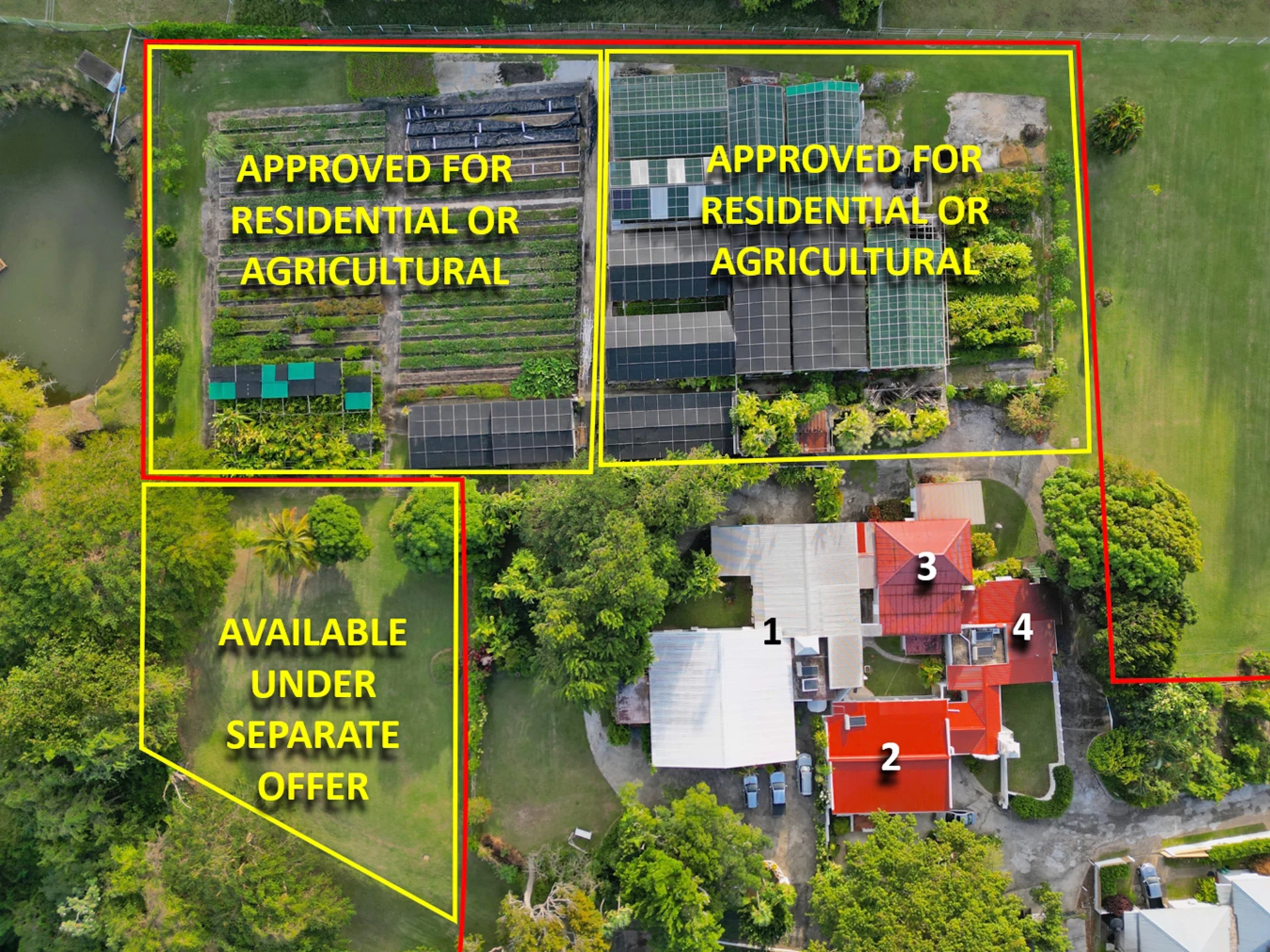 Overhead site plan of what is included