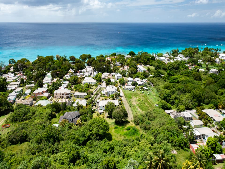 Aerial showing surrounding area and proximity to sea
