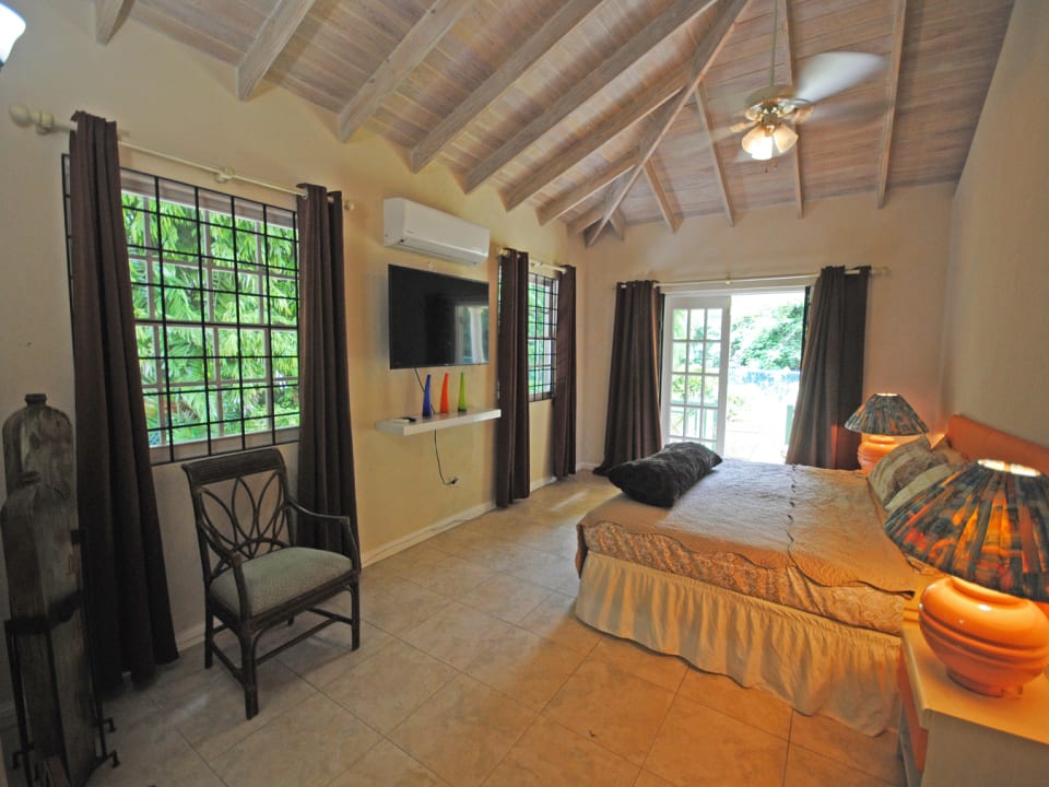 Primary bedroom opens to patio