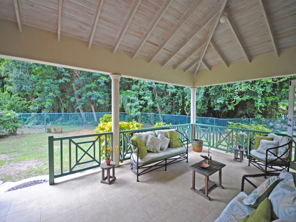 Large verandah overlooks garden