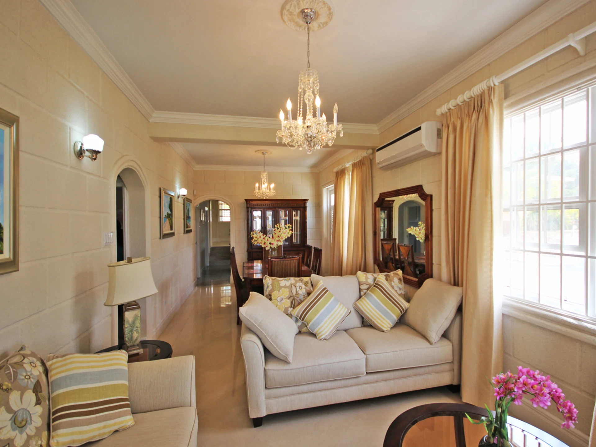 Open plan living and dining