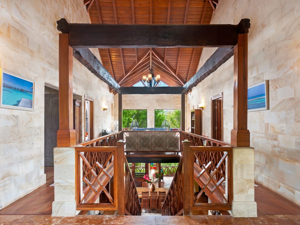 Central staircase to the upper level