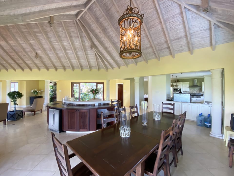 Dining area looking to the living area