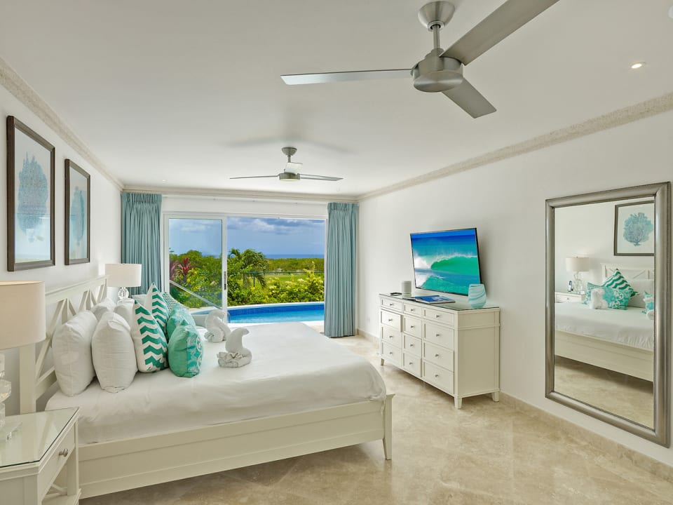 Ensuite bedroom opens  onto pool deck