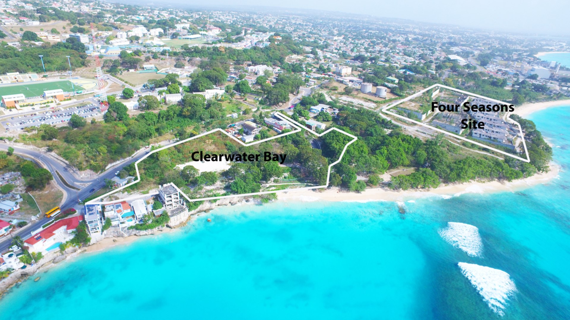 The 4.5 acre site showing proximity to the Four Seasons Hotel