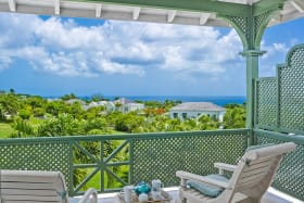 Master bedroom patio with sea views