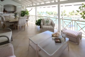 Front patio overlooking the lagoon