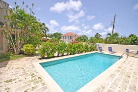 shared swimming pool and surrounding deck