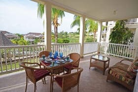 Spacious terrace with outdoor dining & lounging