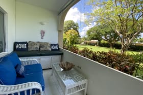 Comfortable terrace with garden views