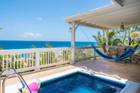 Stunning sea views from the top dining & swimming deck