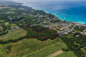 Aerial of land looking south west