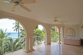 Patio with a sea view