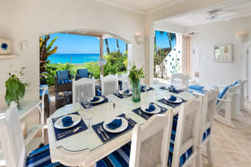 Main dining terrace with small pool