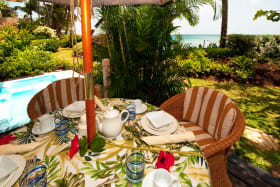 Outdoor terrace dining