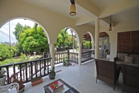Spacious covered verandah