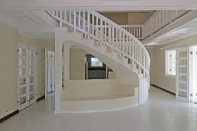 Living area and staircase