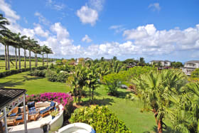 View of the garden and polo field from upper balcony