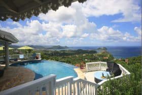 Example of a built home at MDC - View looking towards The Caribbean Sea, Cap Estate and Rodney Bay