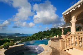 Example of a built home at MDC - View looking towards The Caribbean Sea, Cap Estate and Rodney Bay
