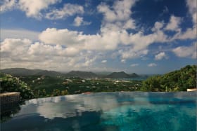 Example of a built home at MDC - View looking towards The Caribbean Sea, Cap Estate and Rodney Bay
