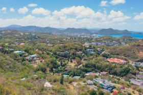 View of the Cap Estate community and Caribbean Sea from the lot