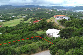 View looking towards the Caribbean Sea and the Sandals Golf Course