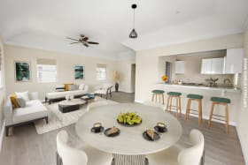 Rosedale: Open Plan Living Space (Finishes seen are not representative of standard home)