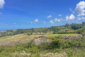 Viewing overlooking the gully and Royal Westmoreland Golf Resort