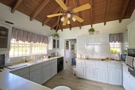 Updated kitchen with ample storage space