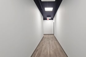 Hallway to restrooms