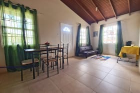 Open plan living and dining area