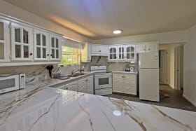 Upgraded, open-plan kitchen