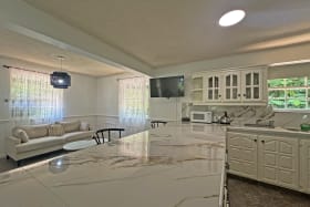 Open-plan kitchen and living area