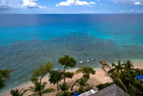 Aerial view of the beach