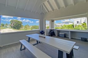 Sitting area on patio of ground level