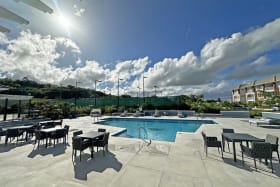 Shared pool with inviting pool deck