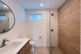 Primary bathroom with walk-in shower