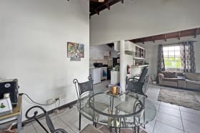 Dining area in upper apartment