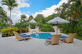 Pool deck with gazebo